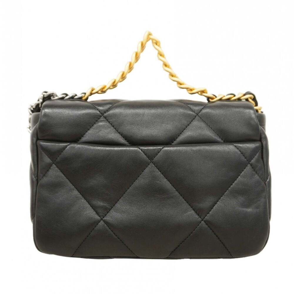 Chanel handbag, chain shoulder bag, 19, lambskin, black and gold, 2-way bag f... - Picture 9 of 9